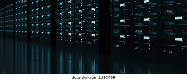 Data Center Network Room Background Server Stock Illustration 