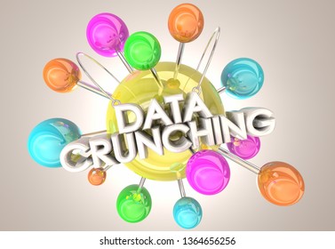 Data Crunching Compute Numbers Information 3d Illustration