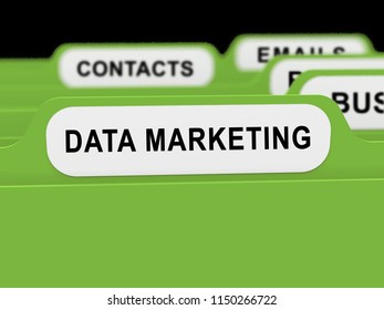 Data Driven Marketing Database Analytics 3d Rendering Shows Sales Using Crm Segmentation And Strategic Bigdata Tactics 