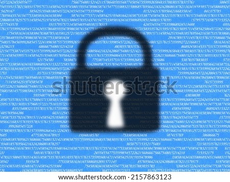 Data encrypted image Image security background blue