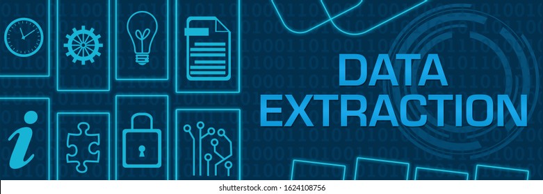 Data Extraction Concept Image With Text And Related Symbols.