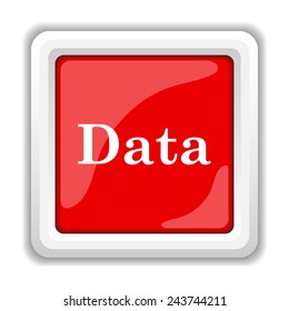 Data icon. Internet button on white background. 