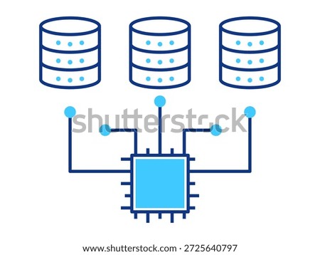 Data input icon. Artificial Intelligence icon. Outline icon style. Simple vector illustration in modern thin line style.
