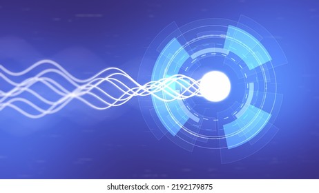 Data Line Stream Network Center Super Fast Speed Digital Technology Futuristic Hud Equalizers. Digital Technology Internet Connection Light