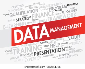 Data Management Word Cloud Business Concept Stock Illustration ...