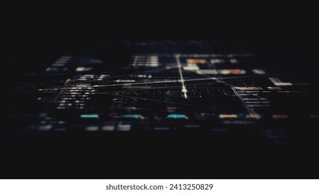 Data matrix background simulation with cutting-edge digital environment with a dynamic and immersive display of interconnected data matrix information networks systems