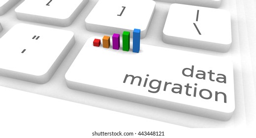 Data Migration As A Fast And Easy Website Concept 3D Illustration Render