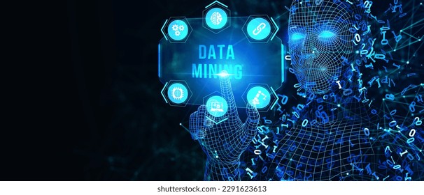Data mining concept. Business, modern technology, internet and networking concept.    3d illustration