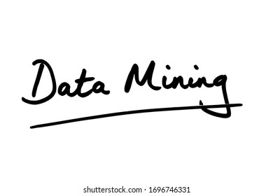 Data Mining handwritten on a white background.