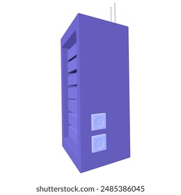 Data network server in cabinet. Diagnostic test in computer room technology communication computers and device concept. 3d render illustration.