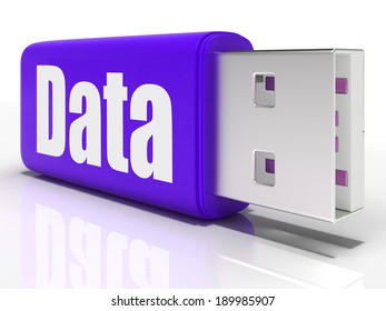 Data Pen drive Meaning Database Files Or Digital Information