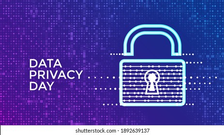 Data Privacy Day. Digital Technology Background