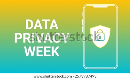 Data Privacy Week web banner design illustration