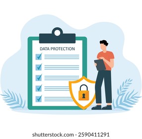 Data Protection,Cyber security and data protection privacy concept