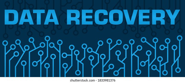 Data recovery concept image with text and related symbols.