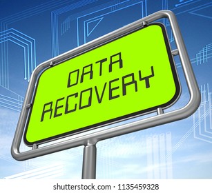 Data Recovery Software Bigdata Restoring 3d Illustration Shows Rebuild Of Network Or Server After Storage Disaster 