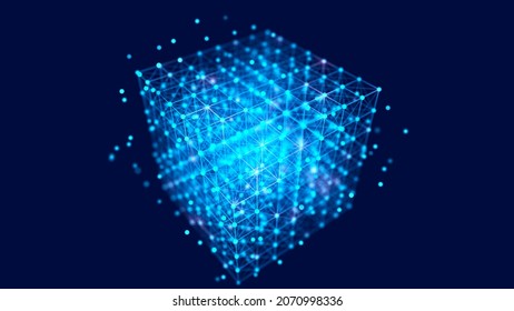 Data Storage Technology. Abstract Background With Cube. Information Transfer. 3D .