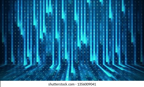 Digital Hacker Security Tech Particle Grid Stock Illustration 1444425806
