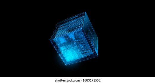 Data Technology Cube Box Future Data Stock Illustration 1883191552 ...