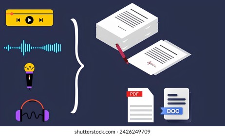 Data transcription or audio to text converting  services 