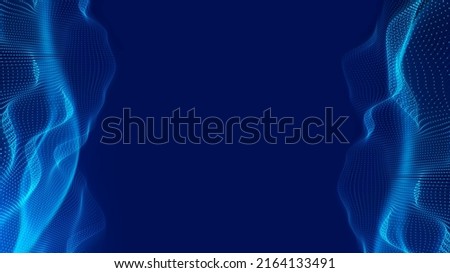 Data wall contrasting between two sources of information. Sea ​​of ​​data submerged in the metaverse. Abstract background with blue led light.