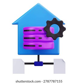 data warehouse 3d icon ilustrasi