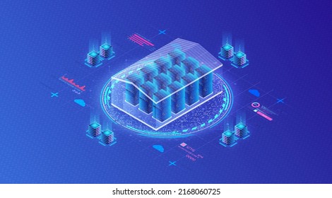 Data Warehouse Concept - Central Repository Of Digital Information That Can Be Analyzed To Make More Informed Business Decisions - 3D Illustration