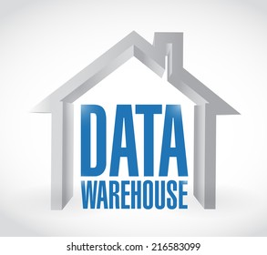 data warehouse illustration design over a white background