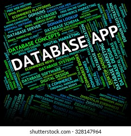 Database App Indicating Programs Text And Computing