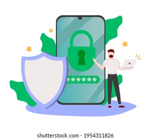 Database Security Software Development. ID Theft, Hacking Crime, Computer Malware. Data Protection, Information Privacy, Data Stealing Metaphors. Cartoon Isolated Concept Metaphor Illustrations