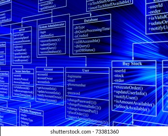 database structure - 3d background