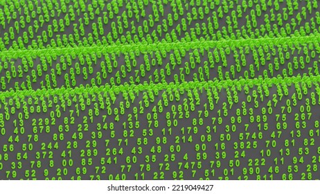 Dataset operations. Creating dataset for machine learning. 3d illustration.