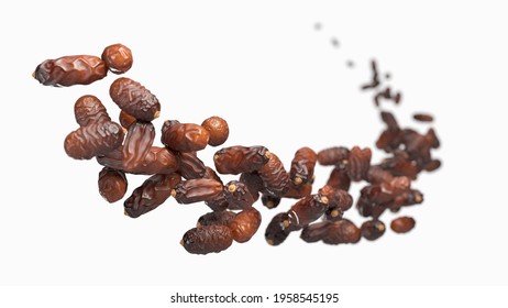 date palm fruits, 3d illustration, suitable for fasting, ramadan, islam and iftar themes.