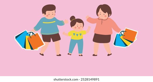 Daughter happy with her parents.  - Powered by Shutterstock