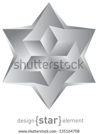 The David star halftone abstract vector design element