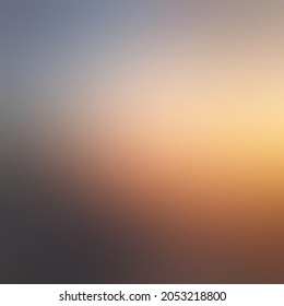 Dawn Sky Empty Blur Background Orange Brown Blue Ombre Halftone Colors.