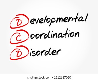 DCD - Developmental Coordination Disorder Acronym, Medical Concept Background