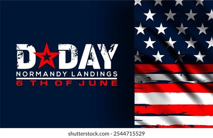 D-Day. Normandy landings concept Vector illustration. Template for background, banner, card, poster with text inscription	 - Powered by Shutterstock