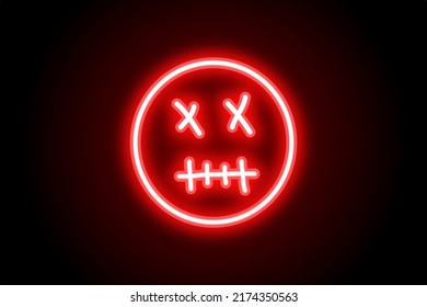 Dead Emoji Neon Sign Icon Stock Illustration 2174350563 | Shutterstock