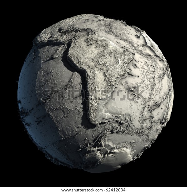 Dead Planet Earth Without Water Global Stock Illustration 62412034