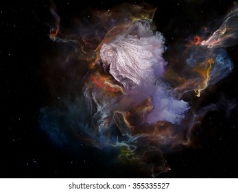 Dead Remember series. Artistic background made of nebulous, organic forms and colors for use with projects on mind, dream, spirituality and imagination