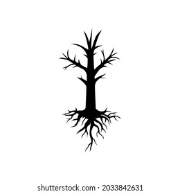 Dead Tree Icon Isolated On White Background