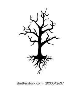 Dead Tree Icon Isolated On White Background