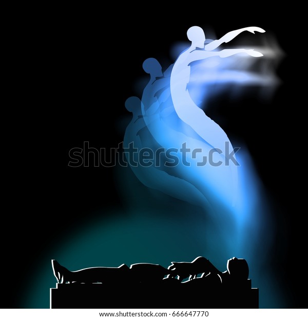 Death Soul Life After Death Afterlife Stock Illustration