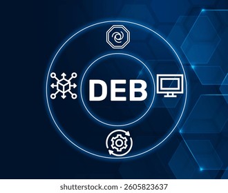 deb debian.DEB acronym. A distribution format for the Debian operating system.