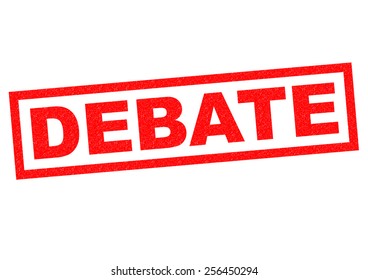 Debate Red Rubber Stamp Over White Stock Illustration 256450294 ...