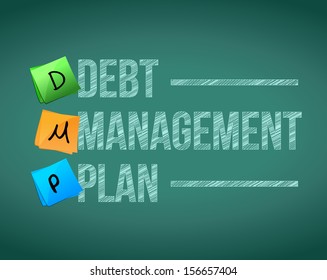 Debt Management Plan Post Illustration Design Graph