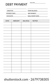debt payment tracker  ,debt management