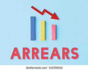 Debt Risk Difficulty Downfall Concept