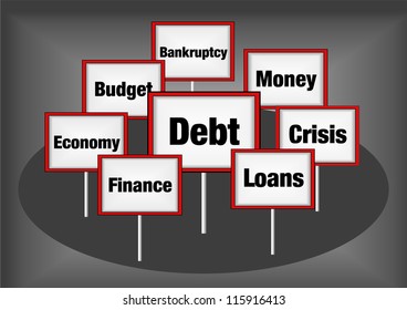 Debt signs